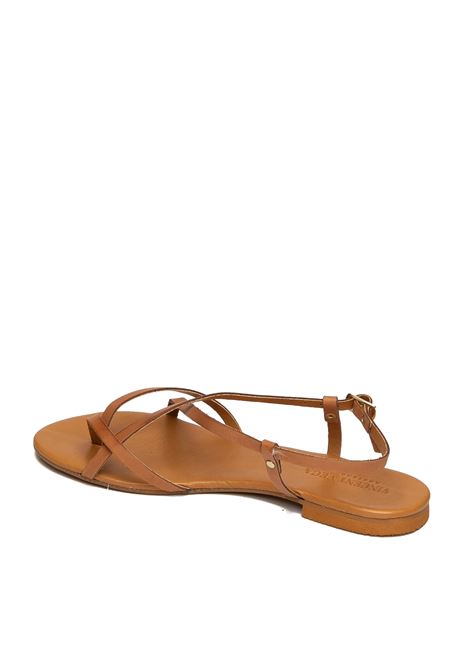 Tan p120 sandal VINCENT VEGA | P120VIT-CUOIO